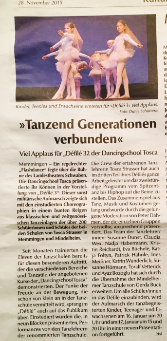 Bericht im Memminger Kurier