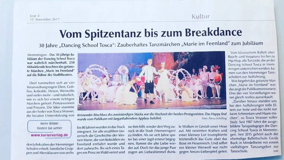 Zeitungsberichte über MARIE IM FEENLAND